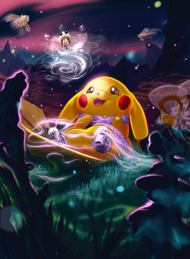 camping pikachu, pokemon, 2023